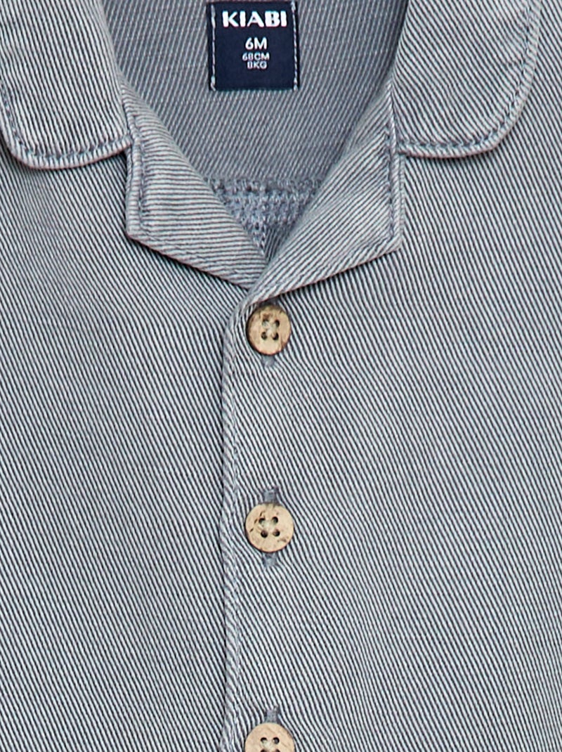 Tuta lunga con colletto a camicia vestibilità rilassata Blu - Kiabi