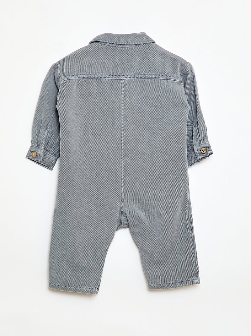 Tuta lunga con colletto a camicia vestibilità rilassata Blu - Kiabi