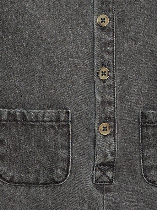 Tuta lunga in denim con apertura abbottonata - Kiabi