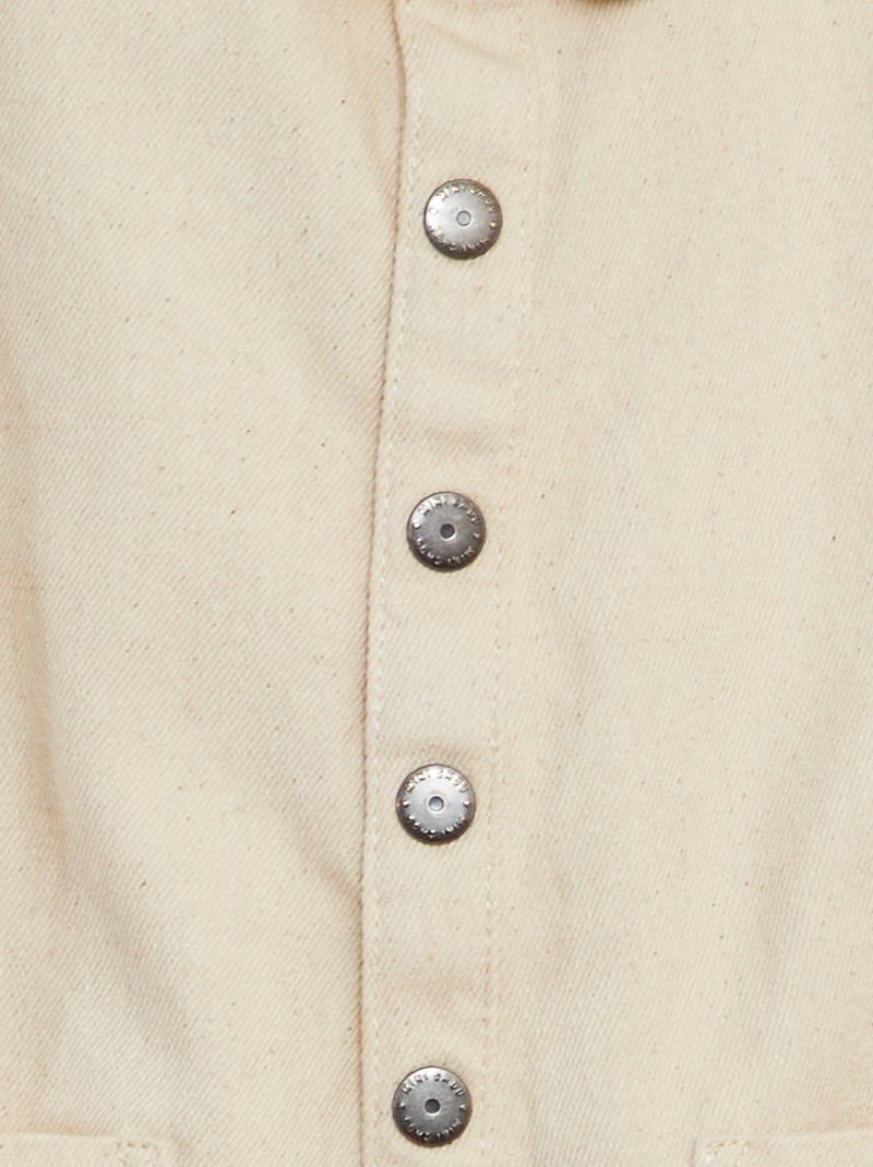 Tuta lunga in jeans BIANCO - Kiabi