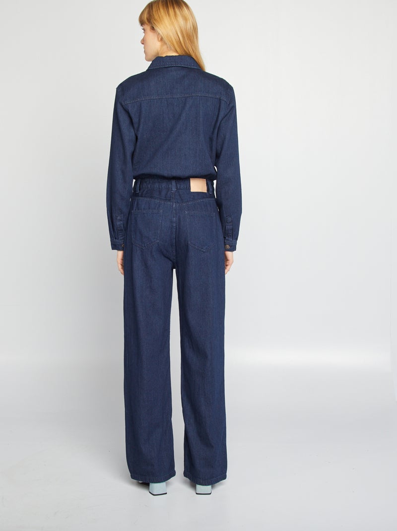 Tuta lunga in jeans BLU - Kiabi