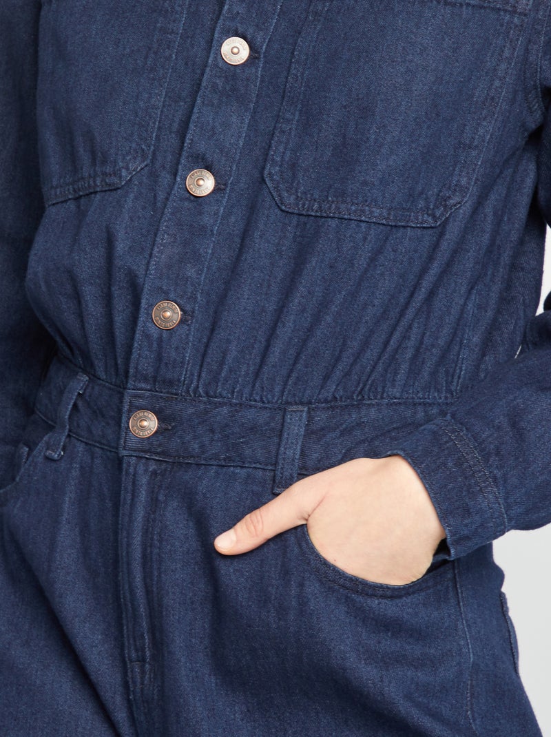 Tuta lunga in jeans BLU - Kiabi