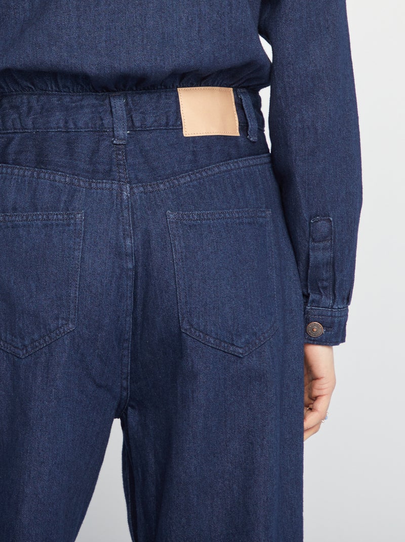Tuta lunga in jeans BLU - Kiabi
