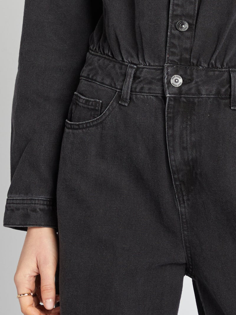 Tuta lunga in jeans GRIGIO - Kiabi