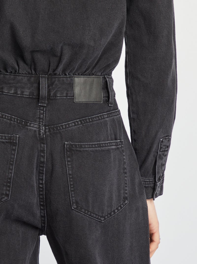 Tuta lunga in jeans GRIGIO - Kiabi