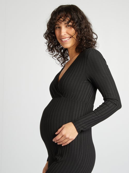 Tuta lunga in maglia a coste 'Only maternity' - Kiabi
