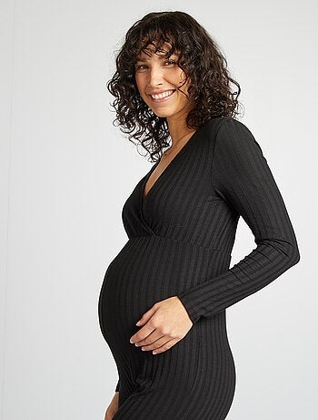 Tuta lunga in maglia a coste 'Only maternity'