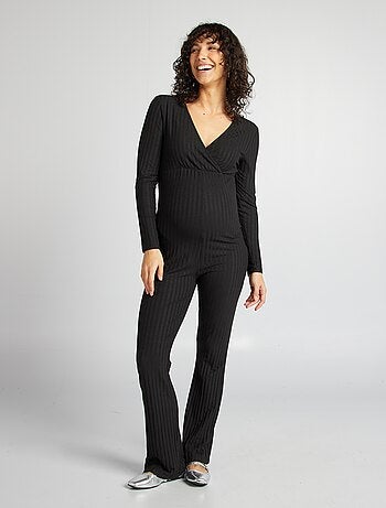 Tuta lunga in maglia a coste 'Only maternity'