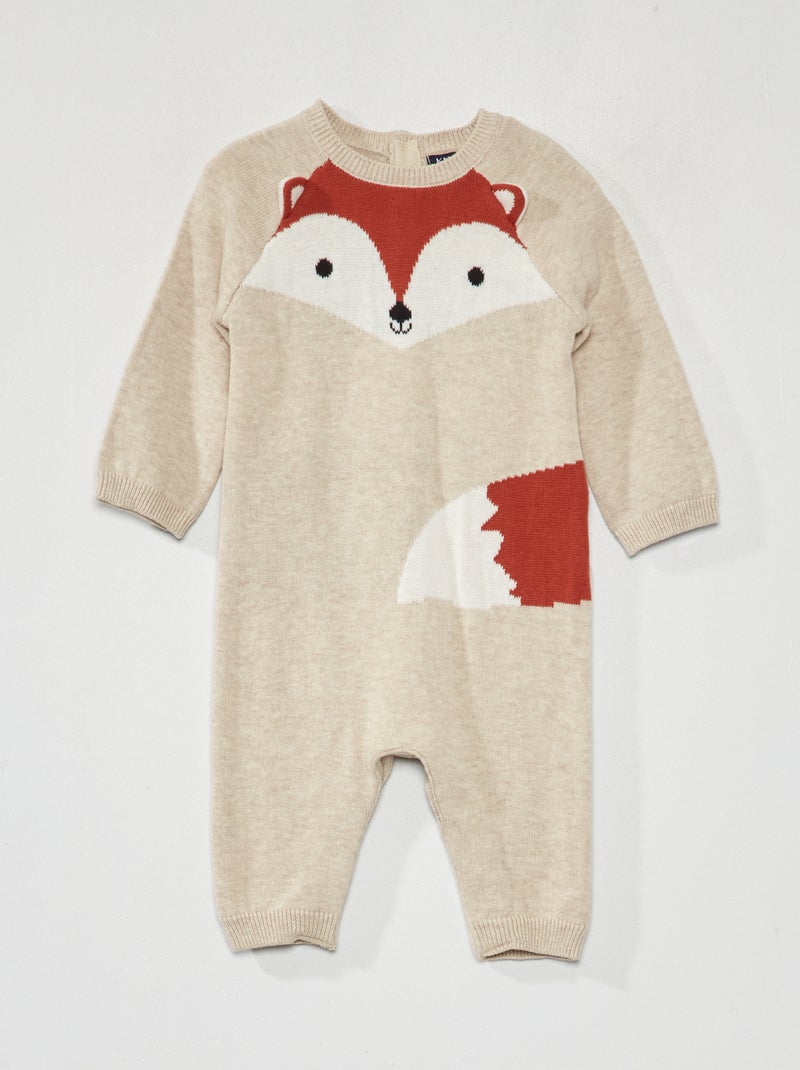 Tuta lunga in maglia all'uncinetto GRIGIO - Kiabi
