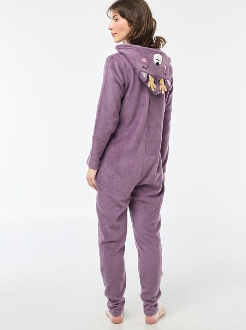 Tuta lunga in pile con motivo cerbiatto - Kiabi