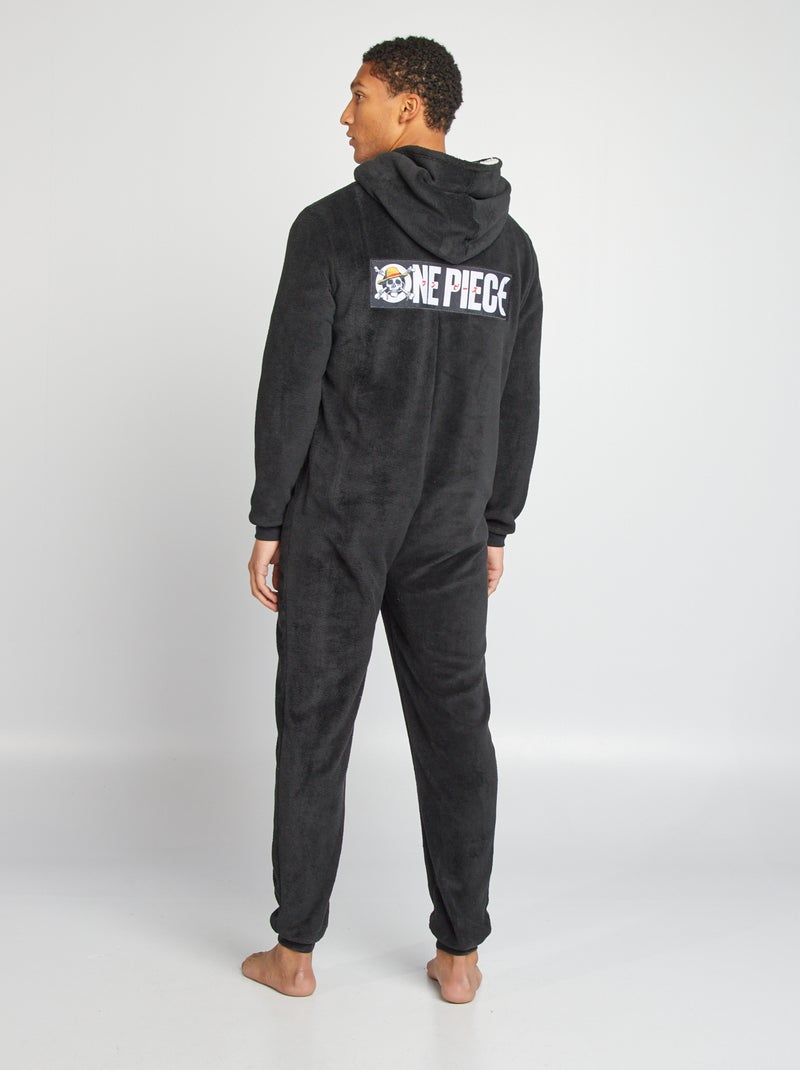 Tuta lunga in pile 'One Piece' nero - Kiabi