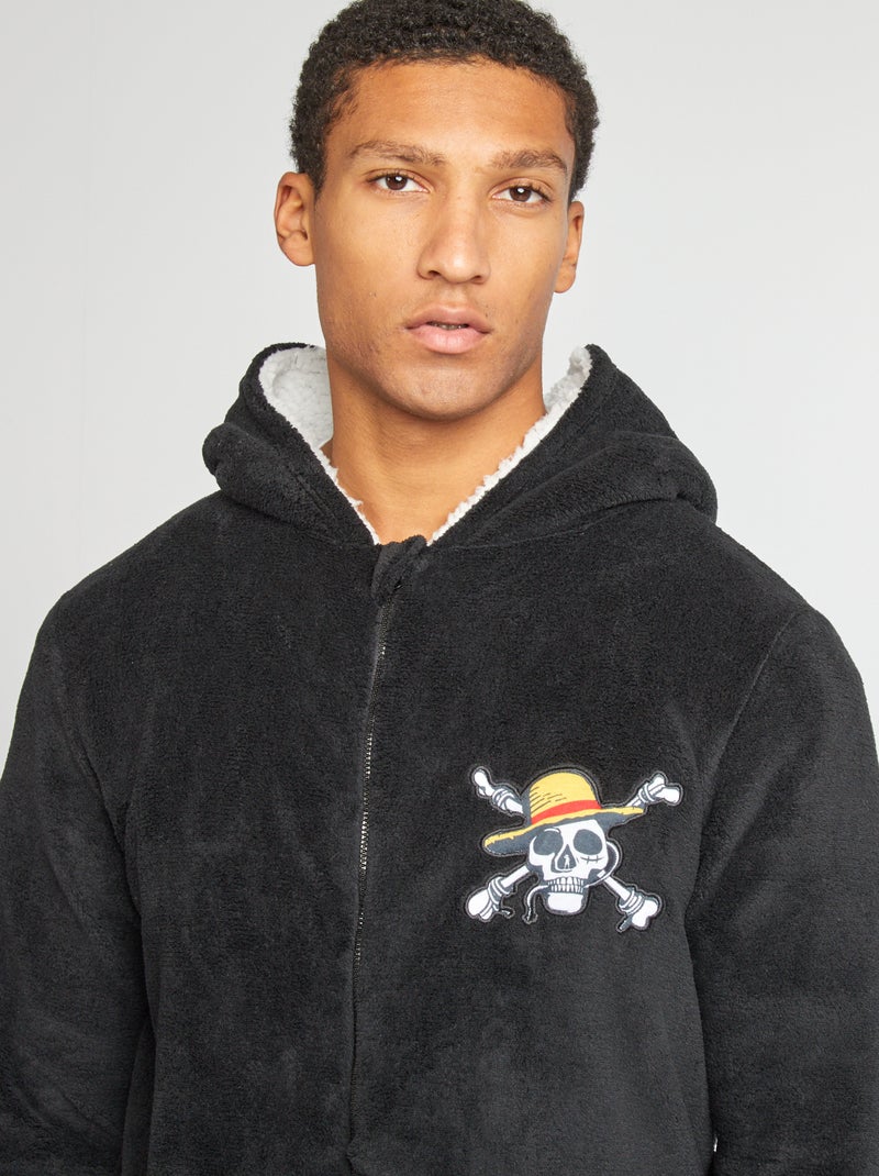 Tuta lunga in pile 'One Piece' nero - Kiabi