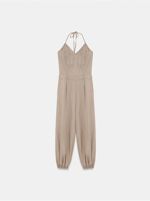 Tuta lunga in tencel con scollo halter dilvin - Kiabi Tuta lunga in tencel con scollo halter dilvin - Kiabi