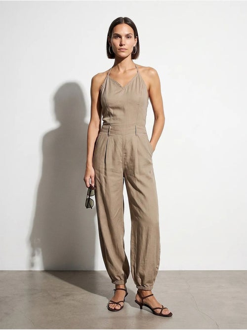 Tuta lunga in tencel con scollo halter dilvin - Kiabi Tuta lunga in tencel con scollo halter dilvin - Kiabi