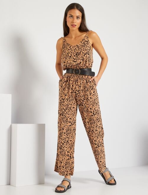 Tuta morbida leopardata - BEIGE - Kiabi - 25.00€