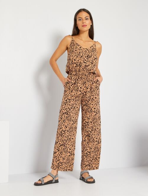 Tuta morbida leopardata - BEIGE - Kiabi - 25.00€