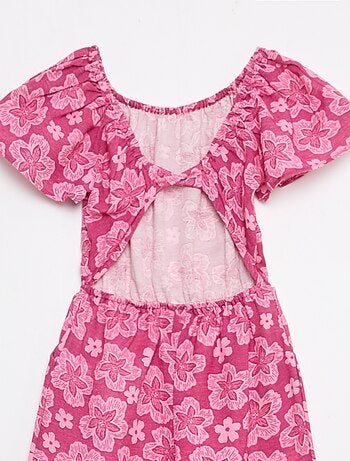 Tuta pantalone ampia a maniche corte