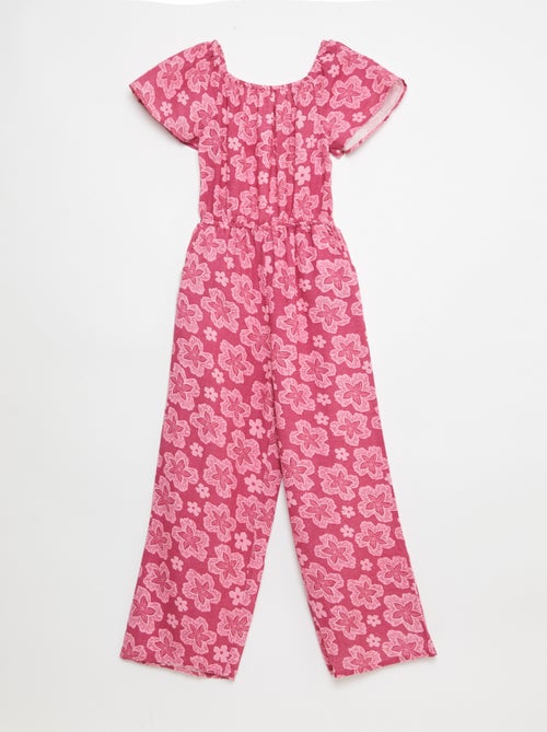 Tuta pantalone ampia a maniche corte - Kiabi