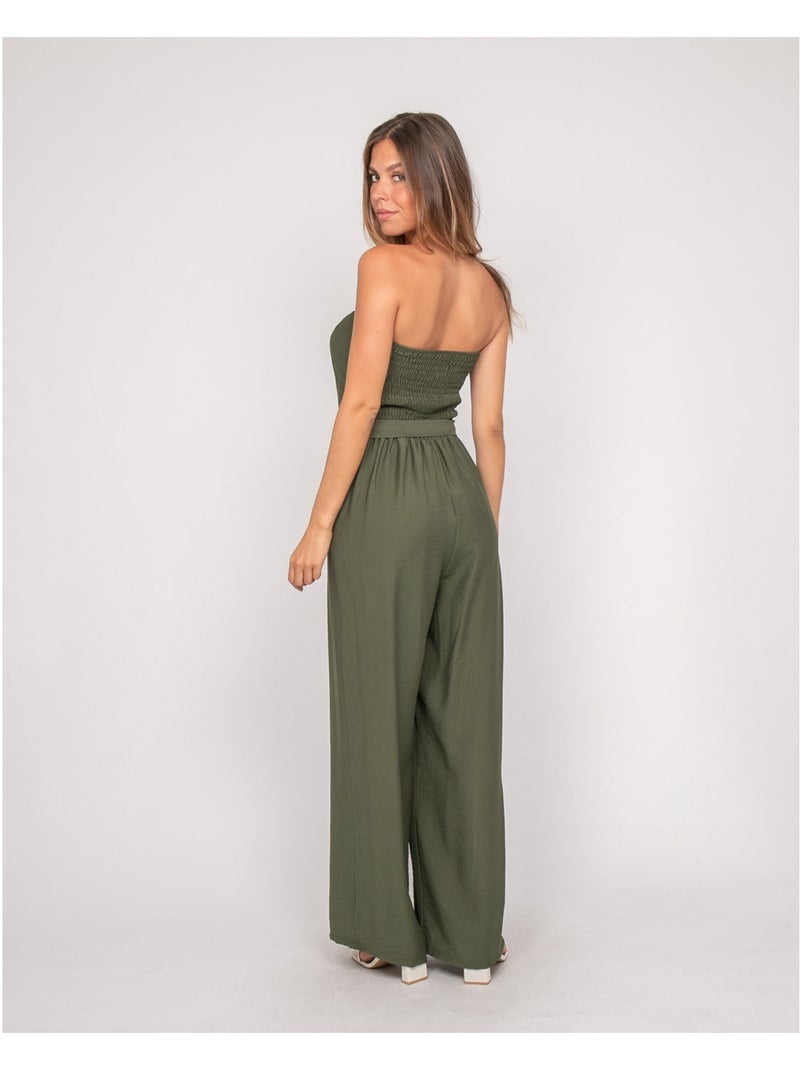 Tuta pantalone bustier EVILIA Cachi - Kiabi