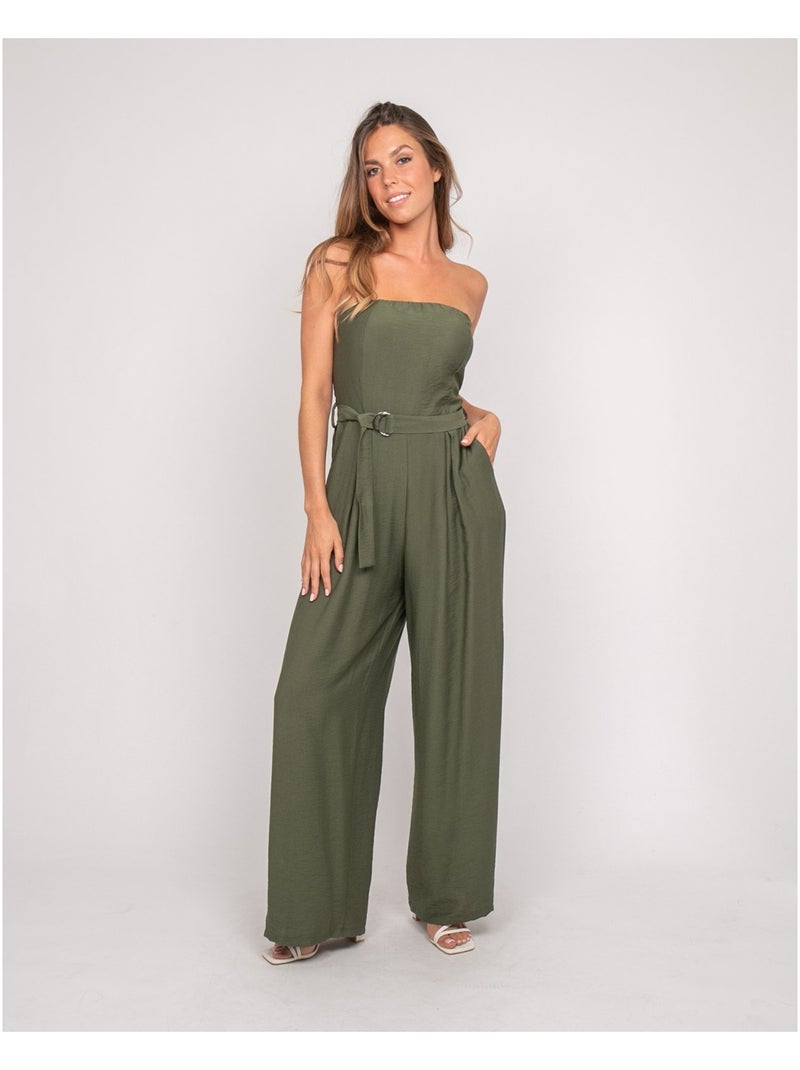 Tuta pantalone bustier EVILIA Cachi - Kiabi