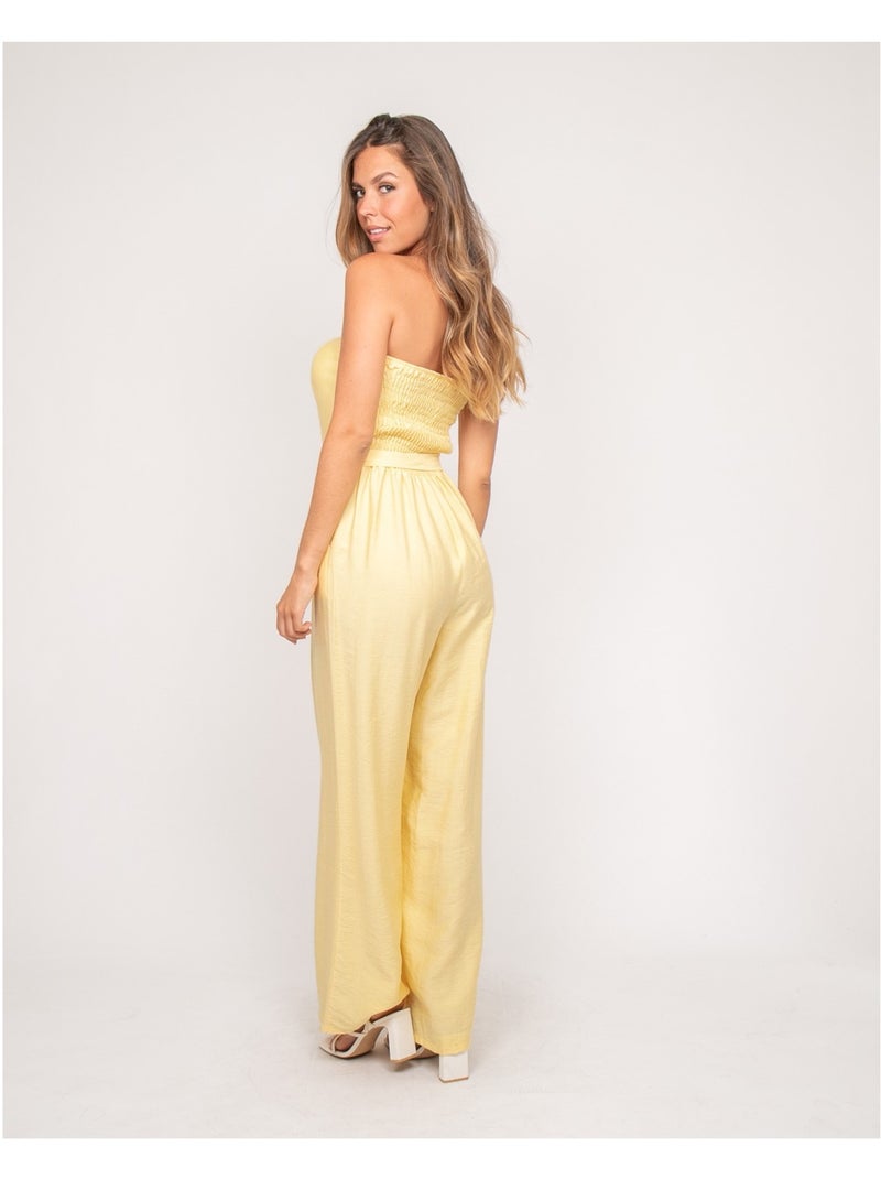 Tuta pantalone bustier EVILIA Giallo - Kiabi