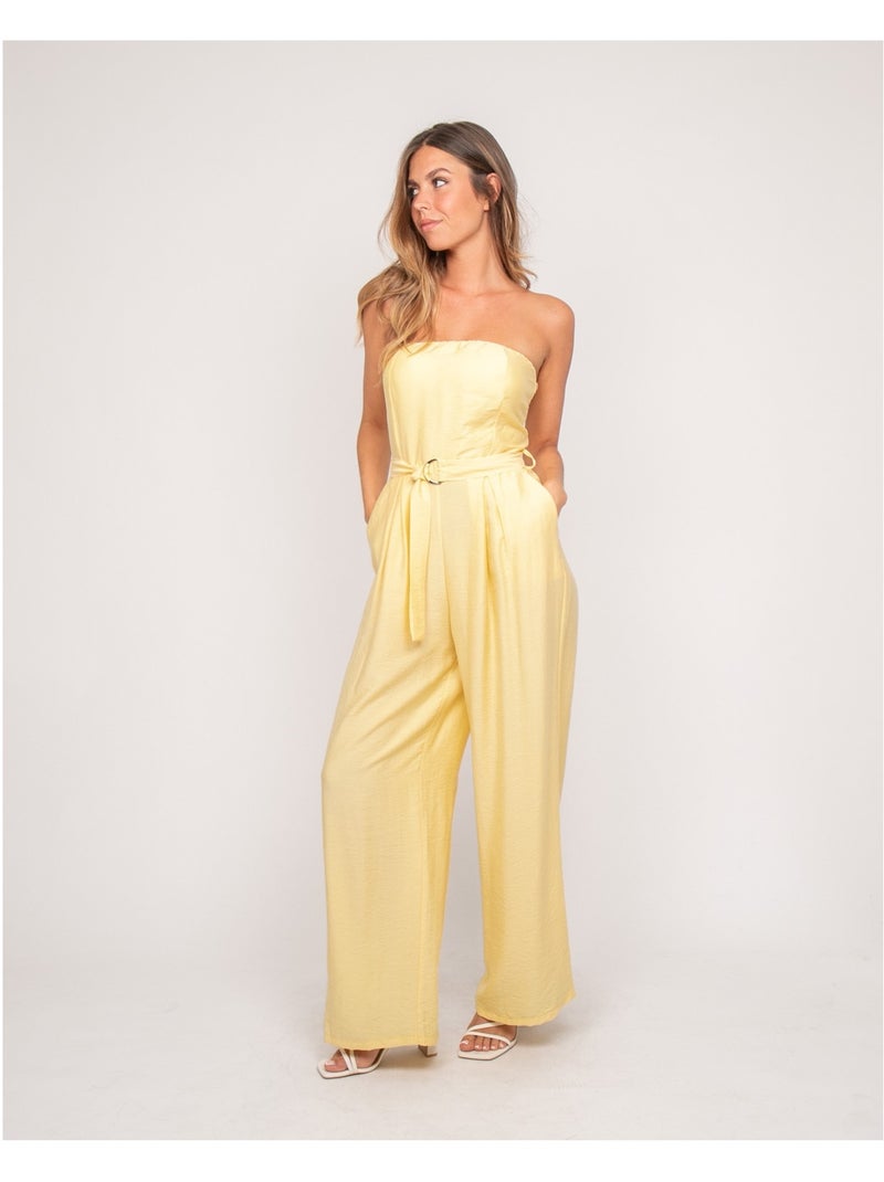 Tuta pantalone bustier EVILIA Giallo - Kiabi