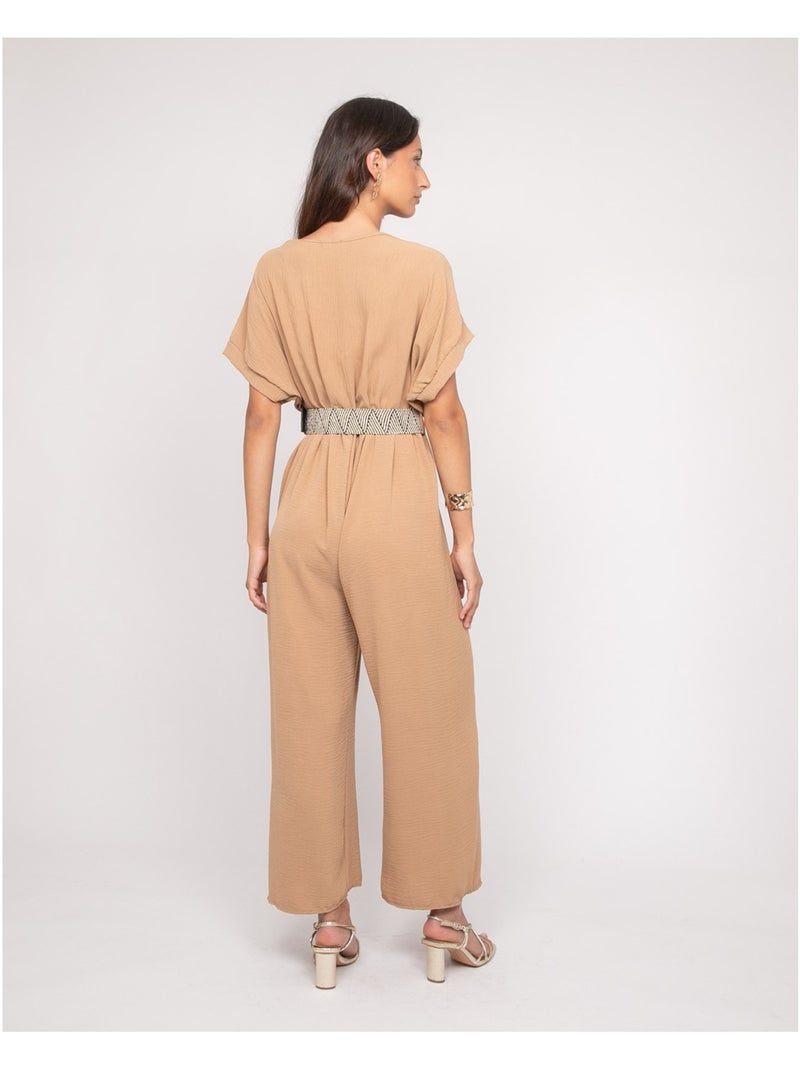 Tuta pantalone cache-cœur EVALA Marrone caramello - Kiabi