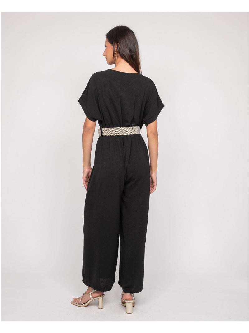 Tuta pantalone cache-cœur EVALA Nero - Kiabi