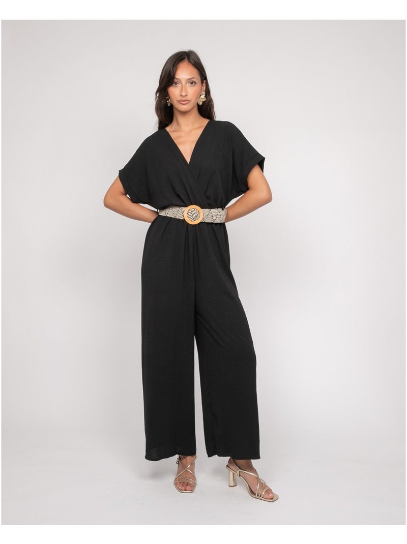 Tuta pantalone cache-cœur EVALA Nero - Kiabi