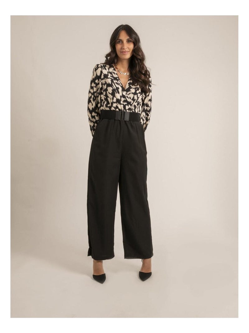 Tuta pantalone con cintura EMILOR Nero - Kiabi