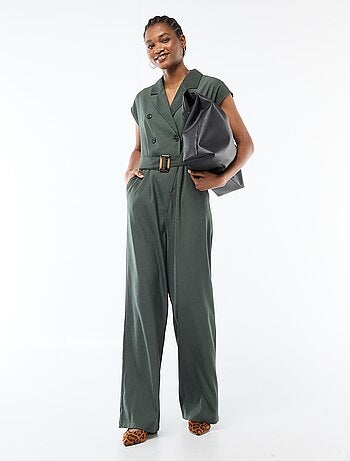 Tuta pantalone con cintura in vita