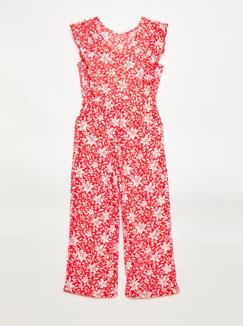 Tuta pantalone con motivo Rosso - Kiabi