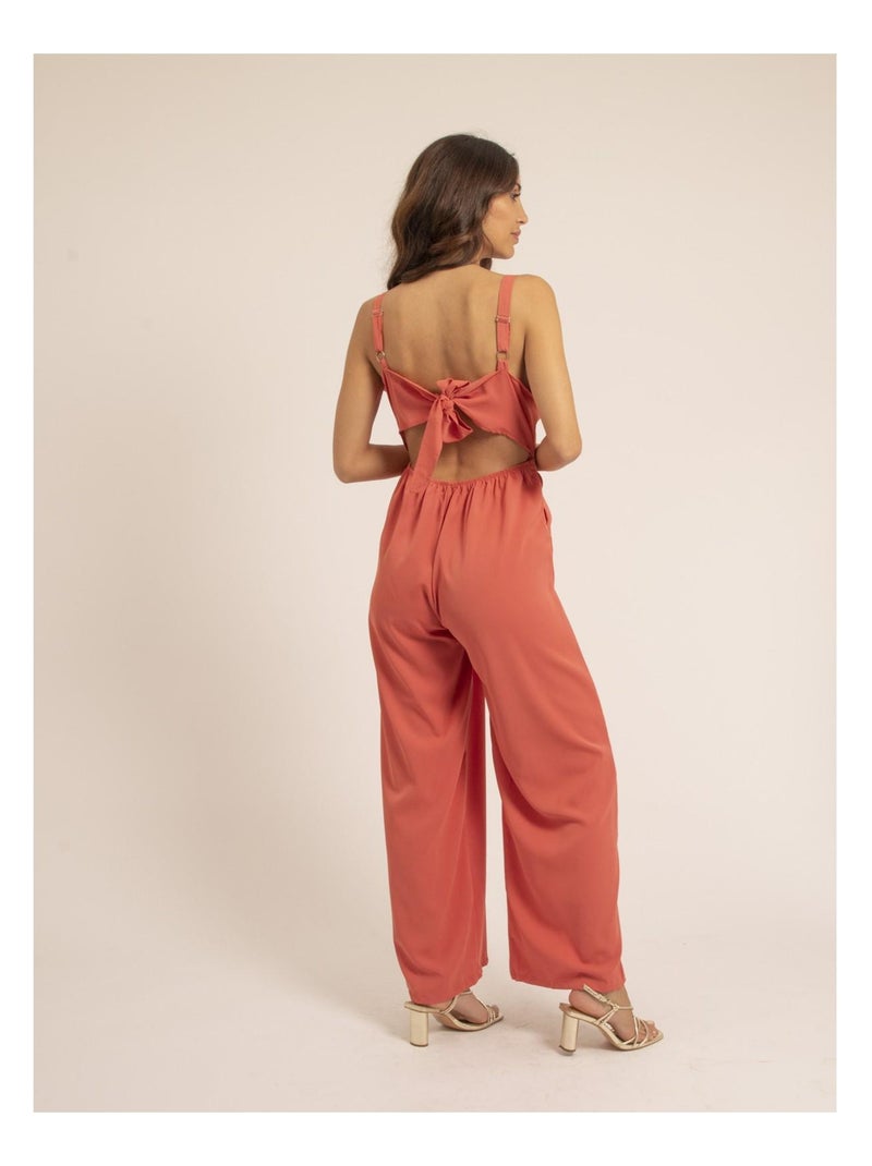 Tuta pantalone dos nu ELINA Arancione corallo - Kiabi