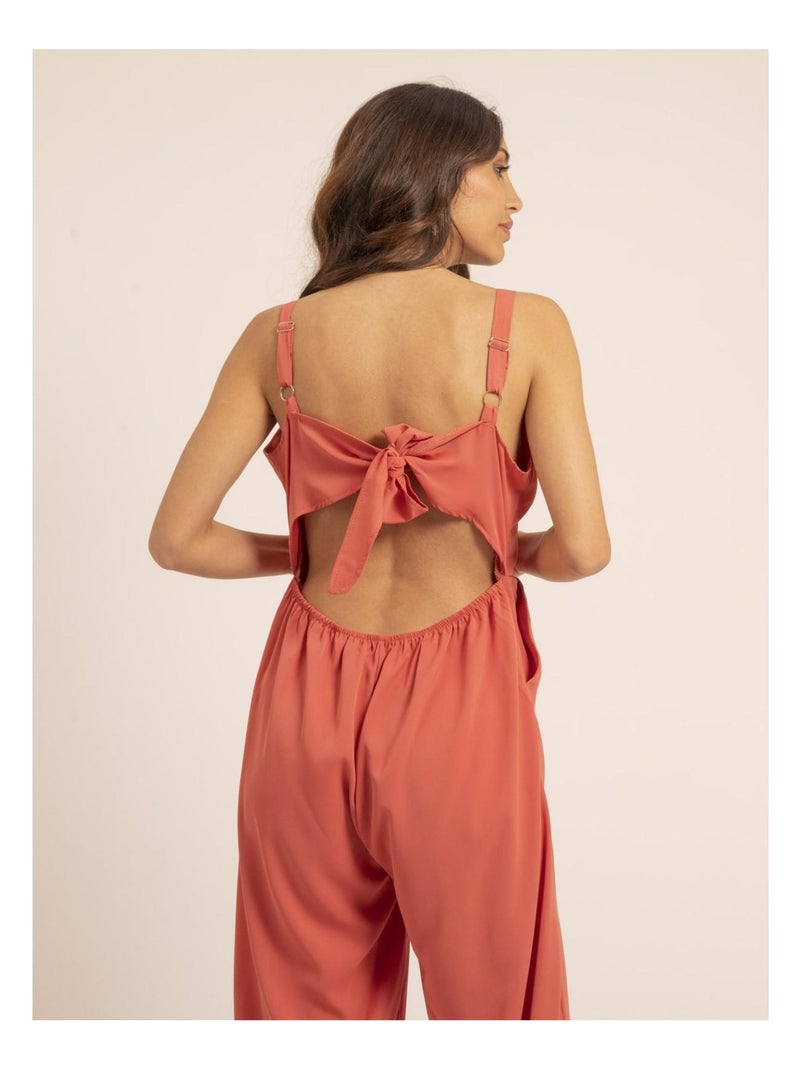 Tuta pantalone dos nu ELINA Arancione corallo - Kiabi