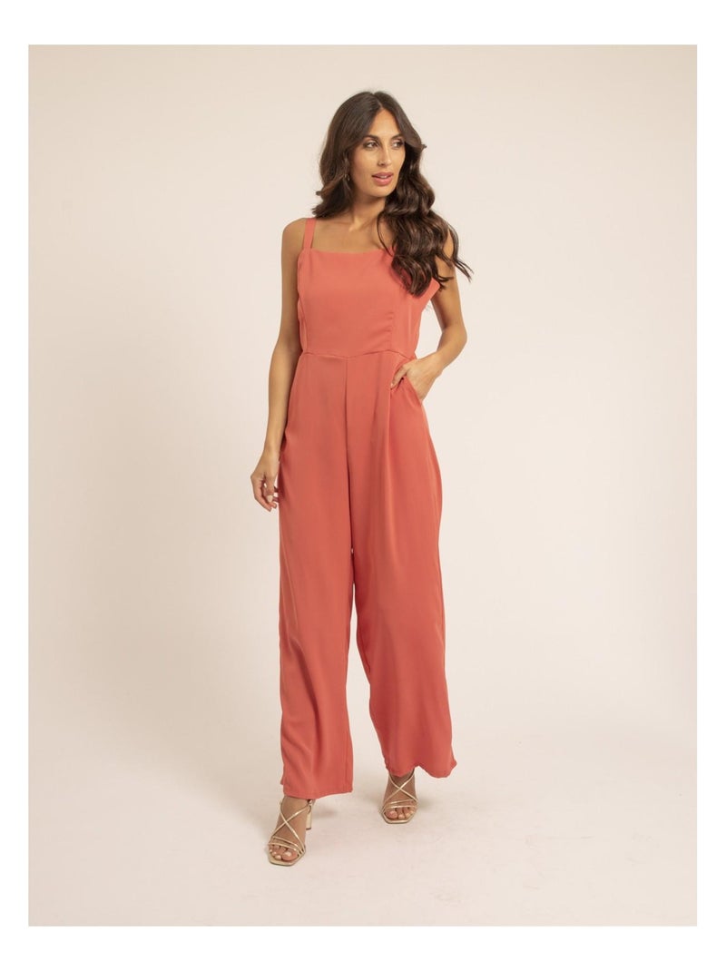 Tuta pantalone dos nu ELINA Arancione corallo - Kiabi