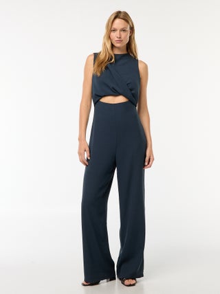 Tuta pantalone effetto twist