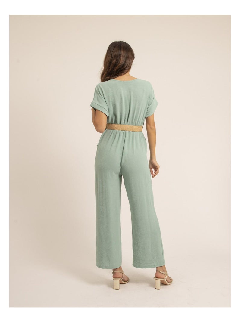 Tuta pantalone et ceinture EDERNIE Verde pistacchio - Kiabi