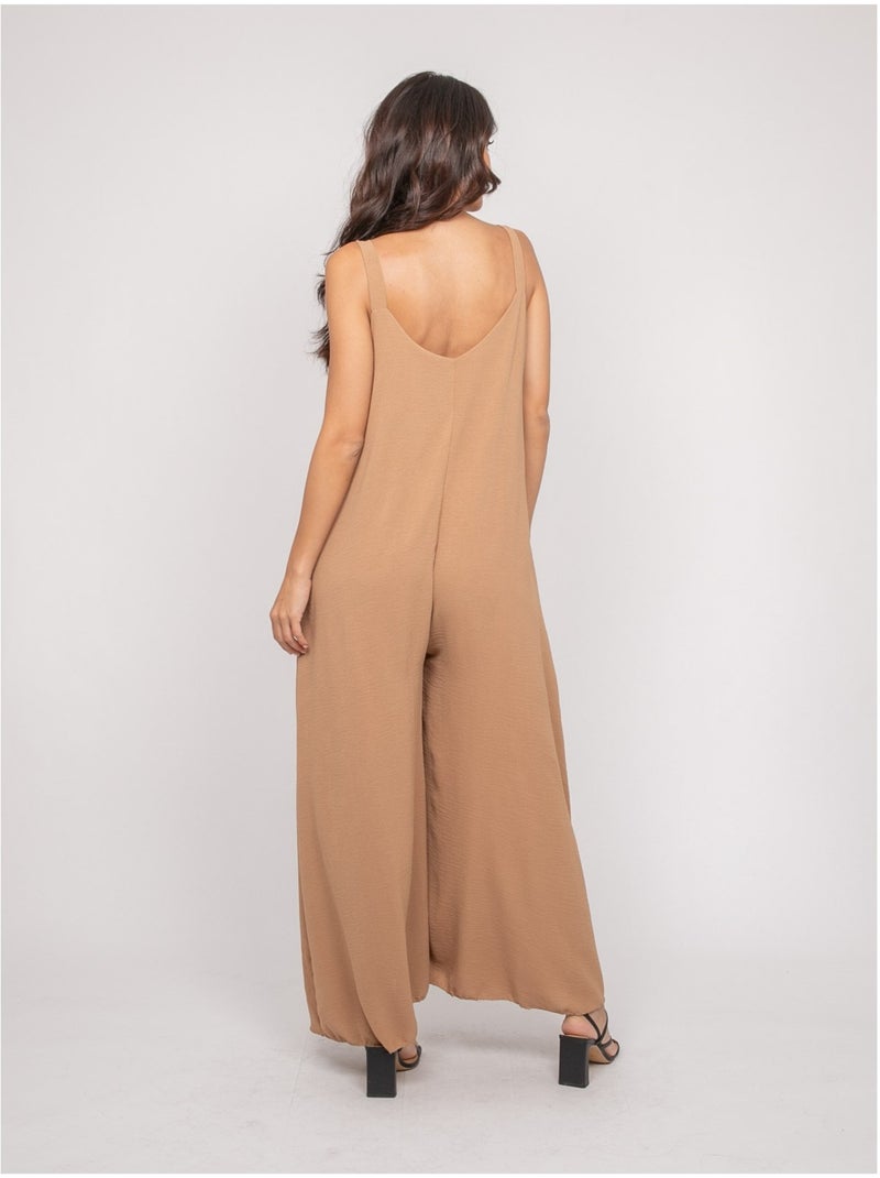 Tuta pantalone fluida ECHINE Beige - Kiabi