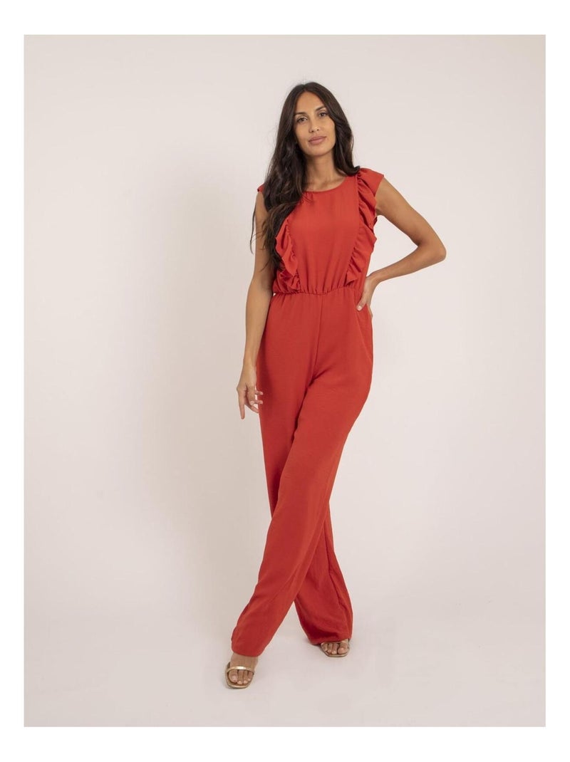 Tuta pantalone fluida ELVIRA Arancione corallo - Kiabi