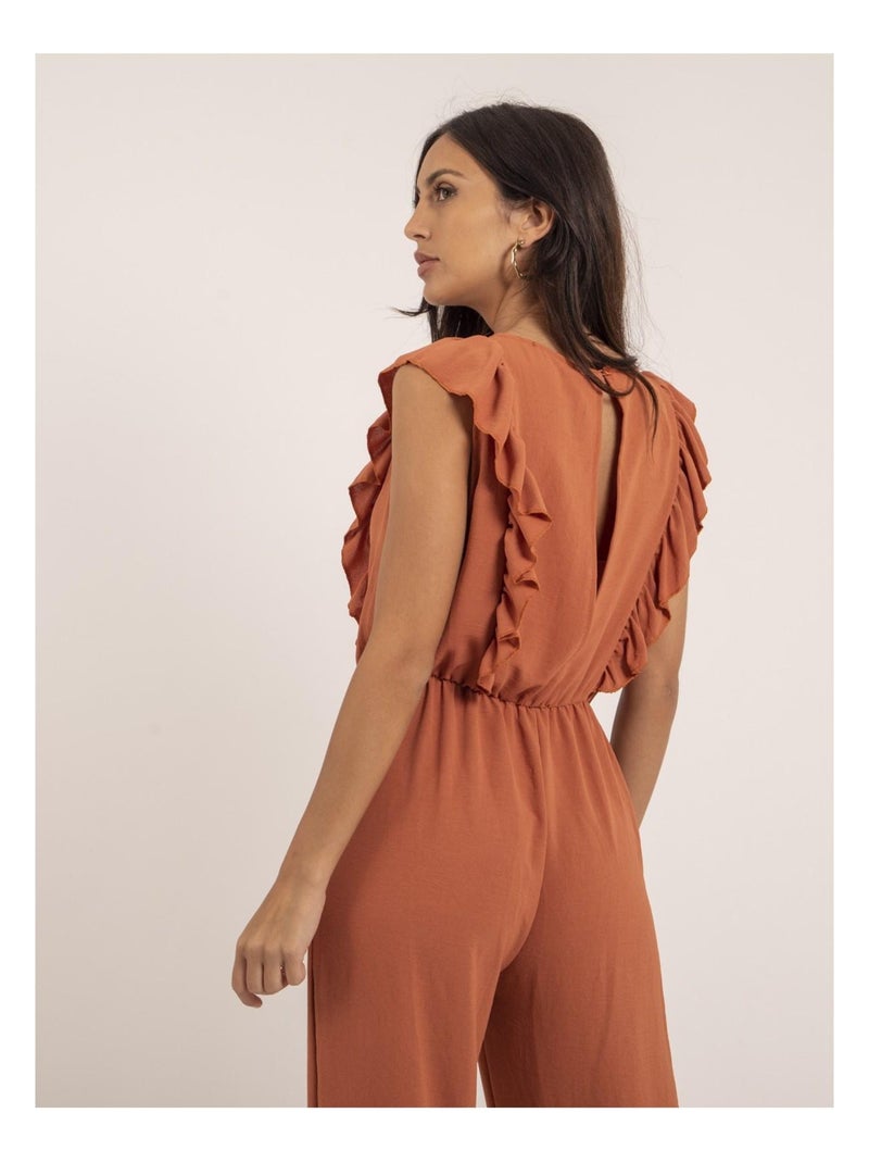 Tuta pantalone fluida ELVIRA Rosso mattone - Kiabi