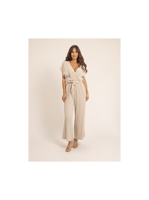 Tuta pantalone gaze de coton EROLIE - Kiabi