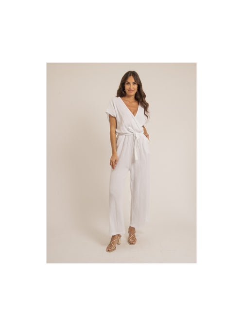 Tuta pantalone gaze de coton EROLIE - Kiabi