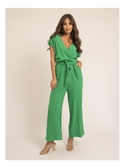 Tuta pantalone gaze de coton EROLIE - Kiabi