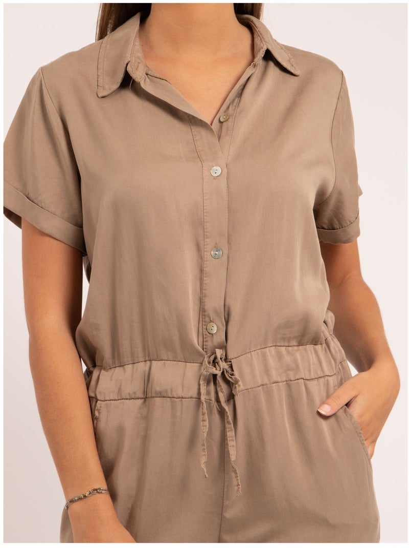 Tuta pantalone in tencel ENDY Beige - Kiabi