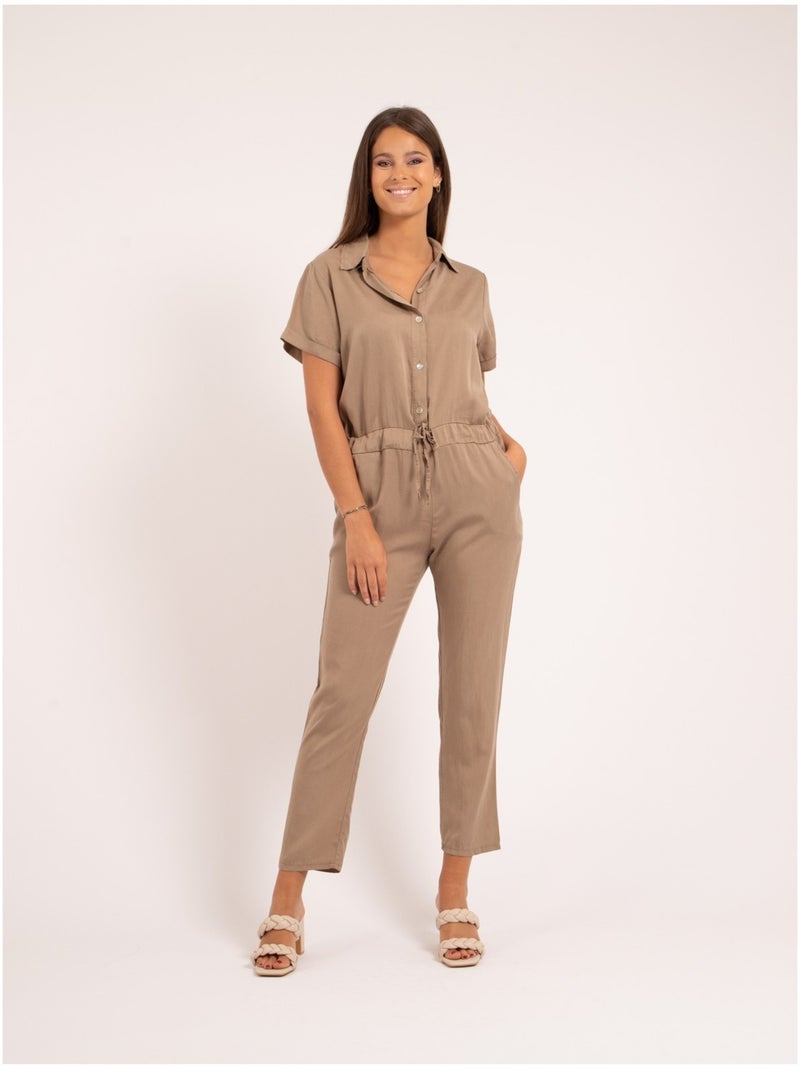 Tuta pantalone in tencel ENDY Beige - Kiabi