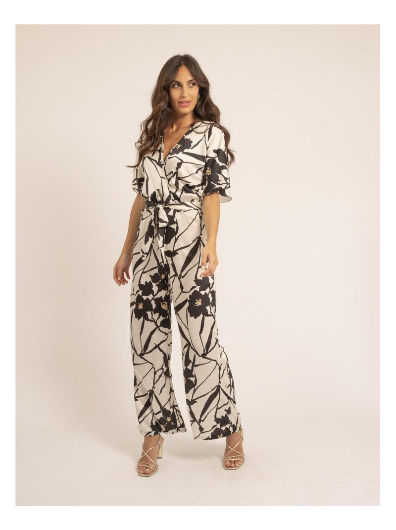 Tuta pantalone motifs ELGA Ecru - Kiabi