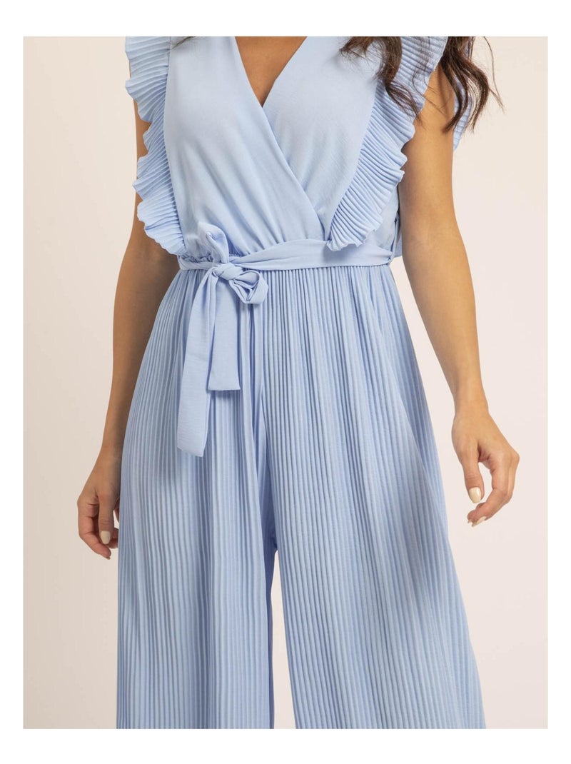 Tuta pantalone plissée EDENA Blu cielo - Kiabi