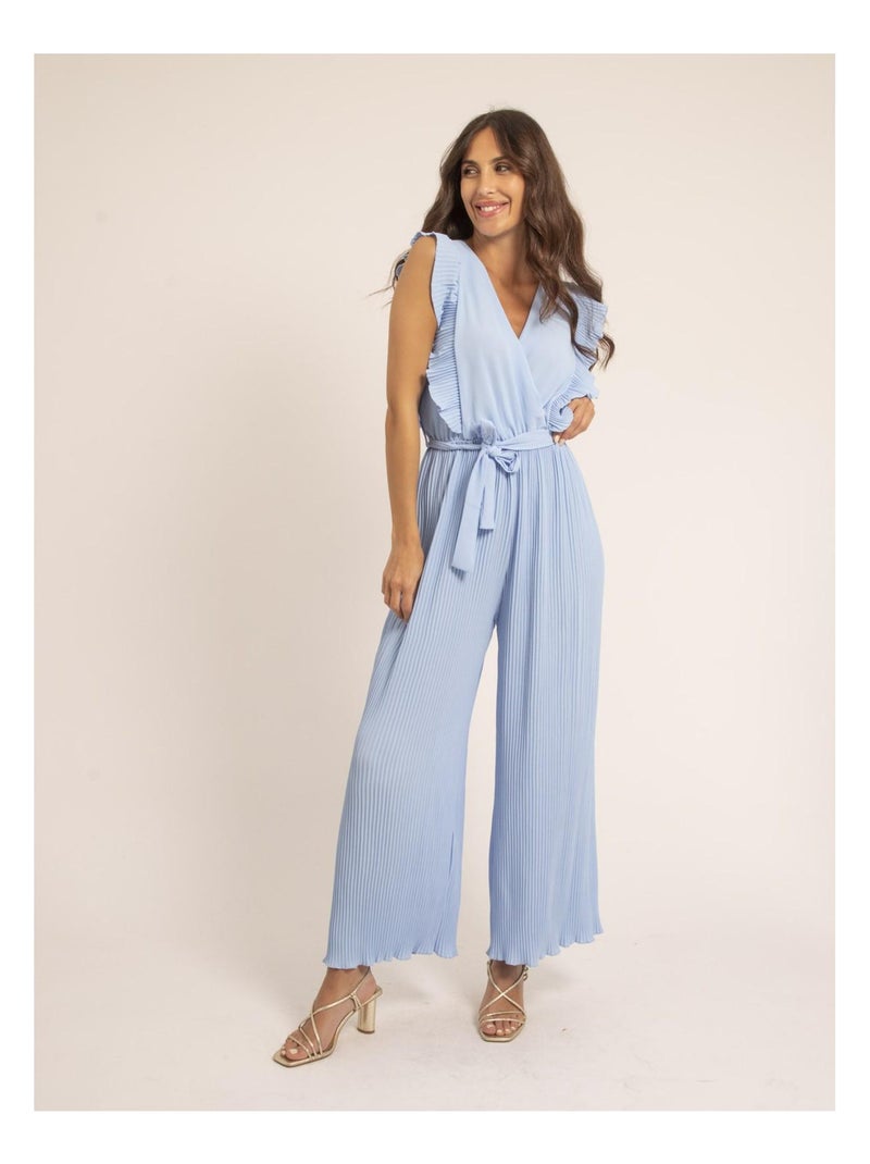 Tuta pantalone plissée EDENA Blu cielo - Kiabi