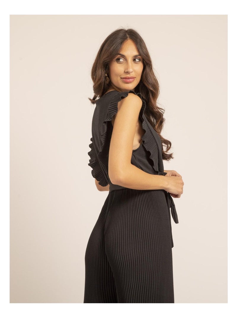 Tuta pantalone plissée EDENA Nero - Kiabi