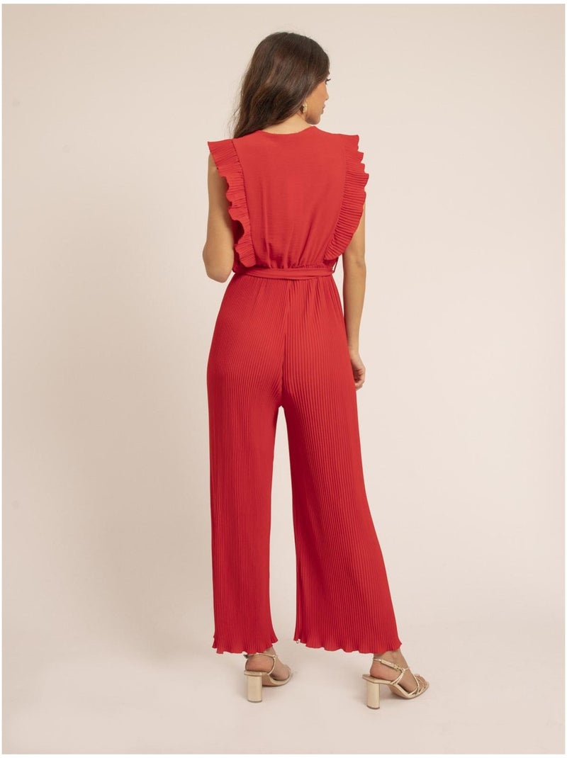 Tuta pantalone plissée EDENA Rosso - Kiabi